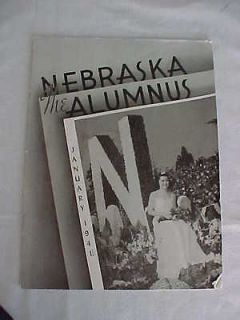 VINTAGE 1941 NEBRASKA Huskers Alumnus alumni magazine w/Rose Bowl game