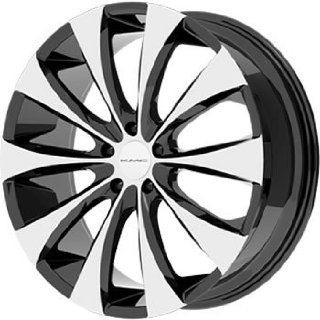 KMC KM679 18x8 Machined Black Wheel / Rim 5x4.5 with a 15mm Offset and