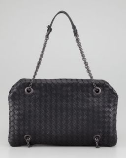 Veneta Small Shoulder Bag, Black