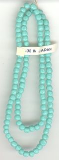  100 Vintage Japan Baroque Turquoise Haskell Glass Beads 4mm
