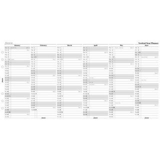 Filofax Calendar Refills 2009 Vertical Planner A5   FF