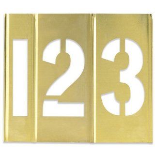 2 Number Only Brass Stencils, 15 PER CASE Office