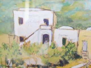 Frank Simon Herrmann Original Watercolor Study in Capri Signed Framed
