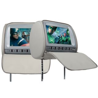 L0235M 9Digital Car Pillow Headrest Monitor DVD Stereo Player Speaker