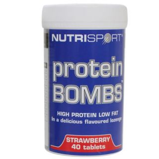 Nutrisport Protein Bombs Pills 40 Tablets Lozenge Gain Build Muscles