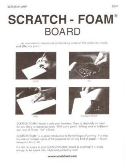 scratch art foam board 6x9 30 sheets linoleum print fnb