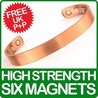  Copper Bracelet Bangle 6 Magnets Natural Health Benefits Gift