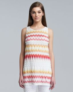 B24PU Missoni Sleeveless A Line Tunic, Flame/Yellow