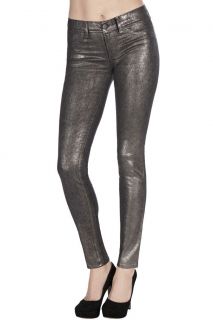 Brand 801 Super Skinny Legging in Coated Textured Metallic Silver $