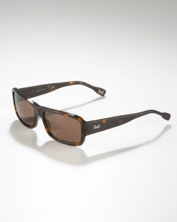 Square Plastic Sunglasses, Tortoise   