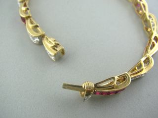 Oscar Heyman Gold 9 15ct Ruby 2 16ct Diamond Bracelet