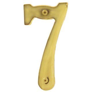  Height Solid Brass Address Number Seven Patio, Lawn & Garden