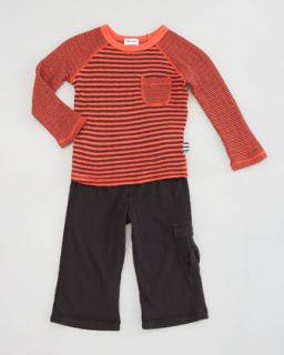  Double Faced Striped Shirt & Pants, Sizes 3 24 Months   