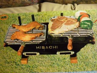   NEW OLD STOCK HIBACHI CAST IRON CHARCOAL BARBECUE GRILL 10 X 20