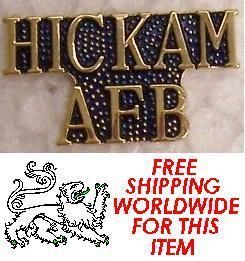 Lapel Push Tie Tac Pin Air Force Base Text Hickam AFB Text New