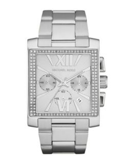 Michael Kors Oversized Silver Color Stainless Steel Gia Chronograph