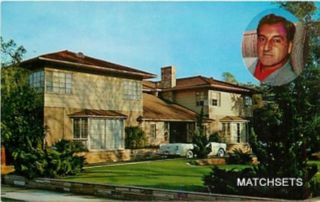 Beverly Hills California Residence of Danny Thomas Curt Teich Postcard