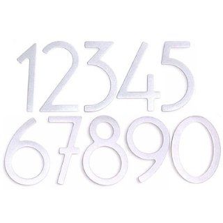 5 # 3 Artist House Number (Satin Silver Finish) Home