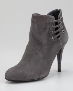 X18BM Stuart Weitzman Hotline Suede Ankle Bootie