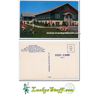 Hilltop Ranch Near Rising Sun MD Vintage Postcard C1960