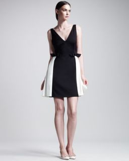 B20YH Valentino Techno Couture Bi Color Open Back Dress