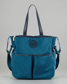 Tory Burch Stacked Logo Billy Baby Bag, Winter Teal   