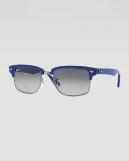 Squared Clubmaster Sunglasses, Blue