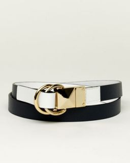 MICHAEL Michael Kors D Ring Reversible Belt, 20mm   