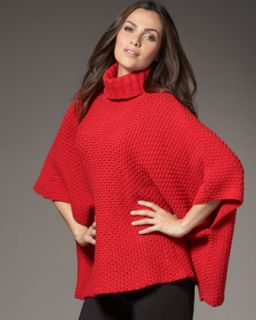 Joan Vass Poncho Sweater, Womens   