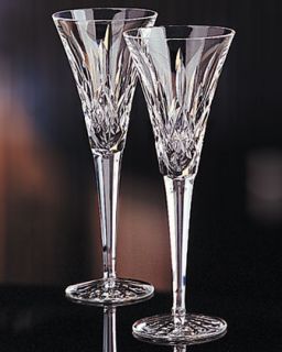 G6024 Waterford Crystal Lismore Toasting Flutes, Pair