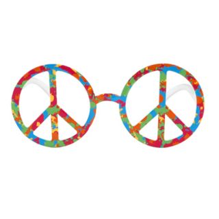 Peace Sign Psychedelic Glasses Hippie Costume Accessory