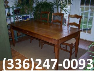 High point furniture market sample FARM TABLE custom 3 chairs 38X79