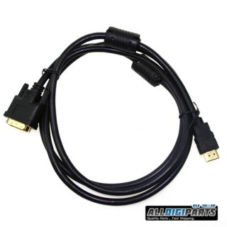 6ft Gold 24 1 DVI D Male to HDMI Male Cable for HDTV HD