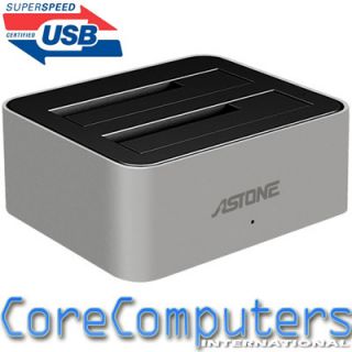 Astone Doc 230 Dual Bay USB 3 0 Hard Drive Dock for 2 5 3 5 SATA HD
