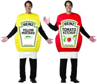 Heinz Squeeze Ketchup Bottle & Mustard Squeeze Adult Couples Set