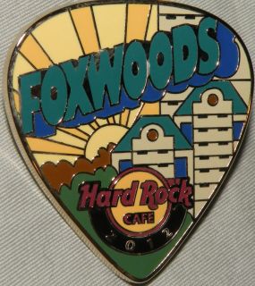 Hard Rock Cafe Foxwoods Postcard Guitar Pick 2012 Pin
