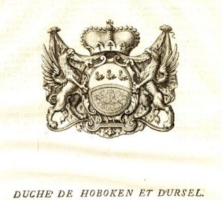 Antique Print Coat of Arms Hoboken Ursel Butkens 1726
