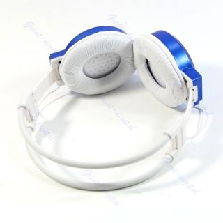  LCD Foldable Wireless Headphone Headset FM Radio TF Card Blue