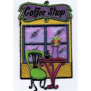 Coffee Shop /Iron On Applique Beverages/Words