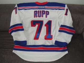  USED REEBOK MIKE RUPP NEW YORK RANGERS NHL HOCKEY JERSEY 2012 PLAYOFFS