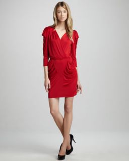 Red Draped Dress  