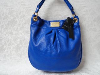   by Marc Jacobs Meteorite Blue Leather Classic Q Hillier Hobo Handbag