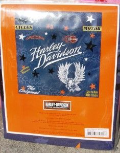 New Original Harley Davidson Woven Shower Curtain Fabric