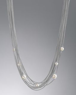 Sterling Row Chain Necklace  
