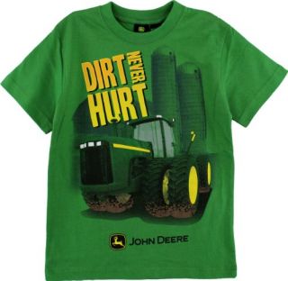 John Deere Dirt Never Hurt Green Boys Short Sleeve Tee