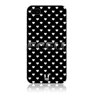 Ecell   HEAD CASE DESIGNS HEARTS BLACK AND WHITE PATTERN
