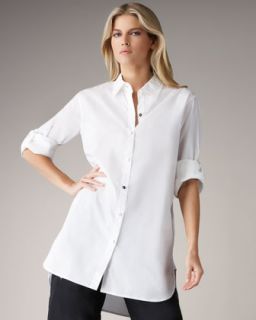 DKNY Ruched Linen Cardigan   