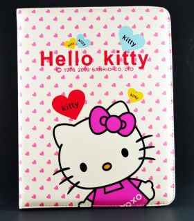 Hello Kitty Puleather Cover Case with Built in Stand for Apple iPad 2