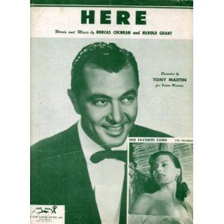 Here Vintage 1954 Sheet Music Recorded by Tony Martin, Cyd