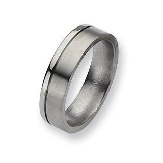 Titanium 6mm and Polished Band TB60 13 Jewelry 